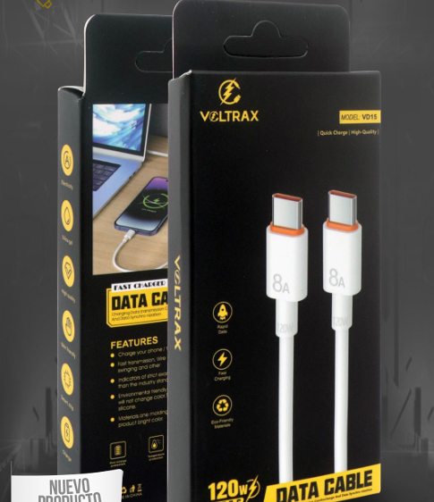 CABLE TIPO C A TIPO C VOLTRAX VD15 120W