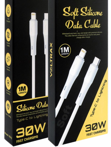 CABLE 30W VOLTRAX VD12 TIPO C A Lightning